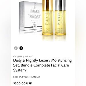 Prédiré Day & Night Moisture Rescue Set with Retinol BNIB $500 MSRP
